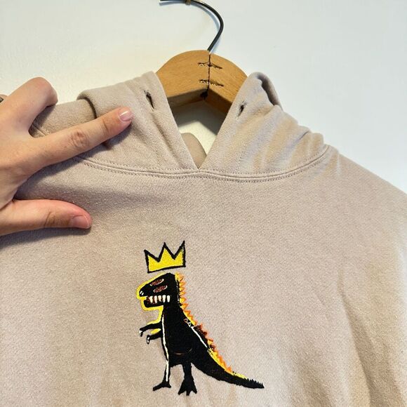 BASQUIAT Tan Sweatshirt Hoodie Pullover Men’s Size XS Artist Painter Streetwear - Picture 7 of 8